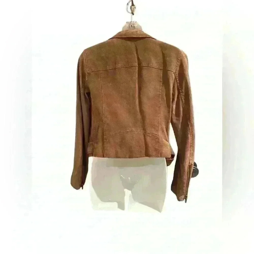Moto Jacket 100% leather in El Dorado by Blank NYC Small - Picture 5 of 5